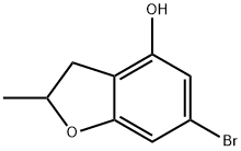 6-bromo-2-methyl-2,3-dihydrobenzofuran-4-ol Struktur