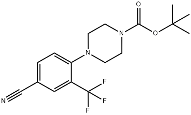 tert-Butyl 4-(4-cyano-2-(trifluoroMethyl)phenyl)piperazine-1-carboxylate Struktur