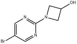 1-(5-Bromopyrimidin-2-yl)azetidin-3-ol Struktur