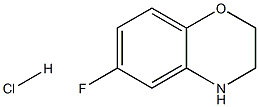 6-Fluoro-3,4-dihydro-2H-benzo[b][1,4]oxazine hydrochloride Struktur