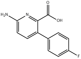 6-Amino-3-(4-fluorophenyl)picolinic acid Struktur