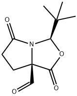 3-(1,1-diMethylethyl)dihydro-1,5-dioxo-(3R,7aR)-1H,3H-Pyrrolo[1,2-c]oxazole-7a(5H)-carboxaldehyde Struktur