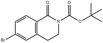 tert-butyl 6-broMo-1-oxo-3,4-dihydroisoquinoline-2(1H)-carboxylate Struktur