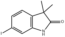 6-Iodo-3,3-dimethyl-1,3-dihydro-indol-2-one Struktur