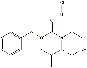 (R)-Benzyl 2-isopropylpiperazine-1-carboxylate hydrochloride Struktur