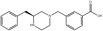 (S)-3-((3-Benzylpiperazin-1-yl)Methyl)benzoic acid Struktur