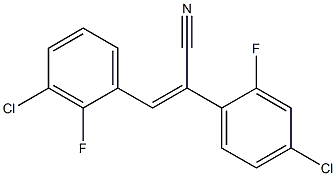 (Z)-3-(3-Chloro-2-fluorophenyl)-2-(4-chloro-2-fluorophenyl)-2-propenenitrile Struktur