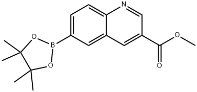 Methyl 6-(4,4,5,5-tetraMethyl-1,3,2-dioxaborolan-2-yl)quinoline-3-carboxylate Struktur