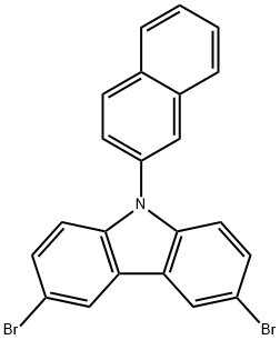 9-(2-naphthalenyl)-3,6-DibroMo-9H-carbazole Struktur