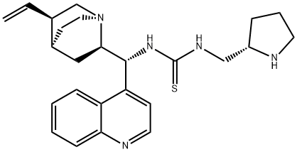 N-(9R)-cinchonan-9-yl-N'-[(2S)-2-pyrrolidinylMethyl]-Thiourea Struktur