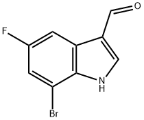 7-BroMo-5-fluoro-indole-3-carboxaldehyde Struktur