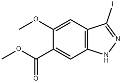 3-Iodo-5-Methoxy-(1H)indazole-6-carboxylic acid Methyl ester Struktur