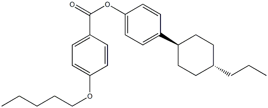 4-(戊氧基)苯甲酸 4-(反式-4-丙基環(huán)己基)苯基酯 結(jié)構(gòu)式