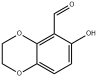 6-hydroxy-2,3-dihydrobenzo[b][1,4]dioxine-5-carbaldehyde Struktur