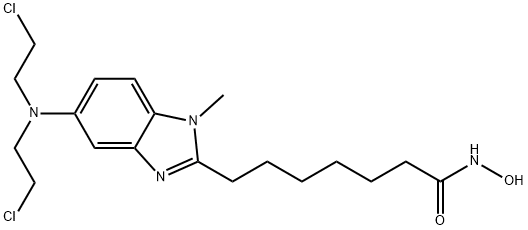 7-(5-(1,5-dichloropentan-3-yl)-1-Methyl-1H-benzo[d]iMidazol-2-yl)-N-hydroxyheptanaMide Struktur