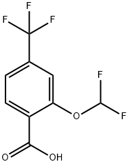 2-(difluoromethoxy)-4-(trifluoromethyl)benzoic acid Struktur