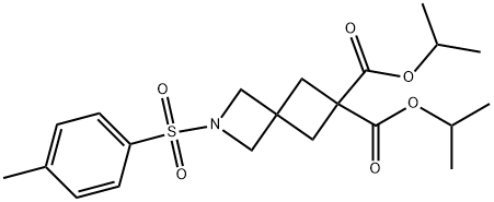 2-Azaspiro[3.3]heptane-6,6-dicarboxylic acid, 2-[(4-Methylphenyl)sulfonyl]-, 6,6-bis(1-Methylethyl) ester Struktur