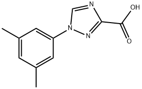 1-(3,5-dimethylphenyl)-1H-1,2,4-triazole-3-carboxylic acid Struktur