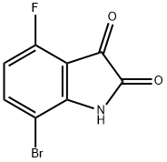 7-bromo-4-fluoroindoline-2,3-dione Struktur