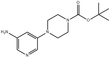 1-Piperazinecarboxylic acid, 4-(5-aMino-3-pyridinyl)-, 1,1-diMethylethyl ester Struktur