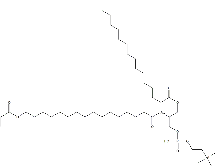 1-palMitoyl-2-[16-(acryloyloxy)palMitoyl]-sn-glycero-3-phosphorylcholine Struktur