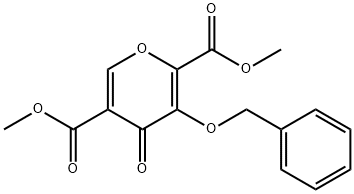 diMethyl 3-(benzyloxy)-4-oxo-4H-pyran-2,5- Struktur