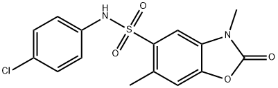 N-(4-chlorophenyl)-3,6-diMethyl-2-oxo-2,3-dihydrobenzo[d]oxazole-5-sulfonaMide Struktur