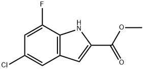 Methyl 5-chloro-7-fluoro-1H-indole-2-carboxylate Struktur