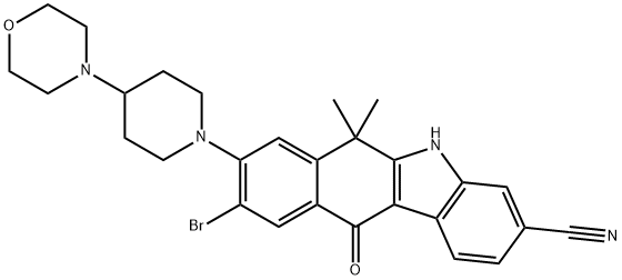 9-broMo-6,6-diMethyl-8-(4-Morpholinopiperidin-1-yl)-11-oxo-6,11-dihydro-5H-benzo[b]carbazole-3-carbonitrile