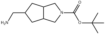 5-(AMinoMethyl)hexahydrocyclopenta[c]pyrrole-2(1H)-carboxylic acid 1,1-diMethylethyl ester Struktur