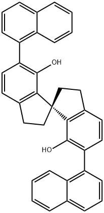 (1S)-2,2',3,3'-tetrahydro-6,6'-di-1-naphthalenyl-1,1'-Spirobi[1H-indene]-7,7'-diol Struktur