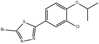 2-broMo-5-{3-chloro-4-[(1-Methylethyl)oxy]phenyl}-1,3,4-thiadiazole Struktur