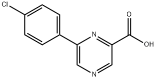 6-(4-Chlorophenyl)pyrazine-2-carboxylic Acid Struktur