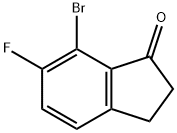 7-BROMO-6-FLUORO-1-INDANONE Struktur