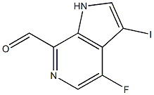 4-Fluoro-3-iodo-6-azaindole-7-carboxaldehyde Struktur