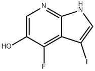 4-Fluoro-5-hydroxy-3-iodo-7-azaindole Struktur