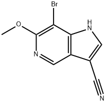 7-BroMo-3-cyano-6-Methoxy-5-azaindole Struktur