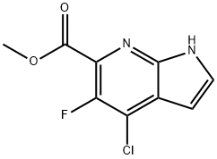 4-Chloro-5-fluoro-7-azaindole-6-carboxylic acid Methyl ester Struktur