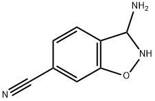 3-Amino-2,3-dihydrobenzo[d]isoxazole-6-carbonitrile Struktur