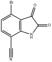 4-Bromo-2,3-dioxoindoline-7-carbonitrile Struktur