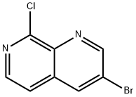 3-BroMo-8-chloro-[1,7]naphthyridine Struktur