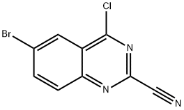 6-BroMo-4-chloroquinazoline-2-carbonitrile Struktur