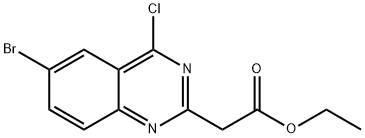 Ethyl 2-(6-broMo-4-chloroquinazolin-2-yl)acetate Struktur