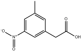 2-(3-Methyl-5-nitrophenyl)acetic acid Struktur