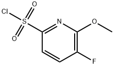 5-fluoro-6-Methoxypyridine-2-sulfonyl chloride Struktur