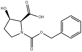 (2S,3R)-3-hydroxy-1,2-Pyrrolidinedicarboxylic acid, 1-(phenylMethyl) ester Struktur