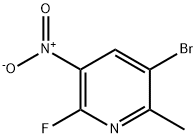 3-BroMo-6-fluoro-2-Methyl-5-nitropyridine Struktur