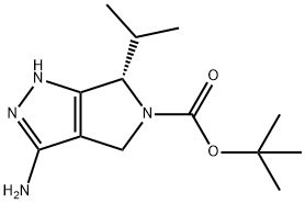 (S)-tert-butyl 3-amino-6-isopropyl-4,6-dihydropyrrolo[3,4-c]pyrazole-5(1H)-carboxylate Struktur