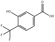 3-Hydroxy-4-trifluoromethylbenzoic acid Struktur