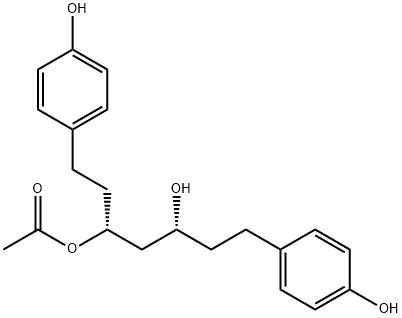 5-Hydroxy-1,7-bis(4-hydroxyphenyl)
heptan-3-yl acetate Struktur